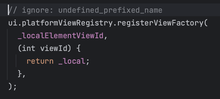 platformViewRegistry weird error